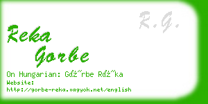 reka gorbe business card